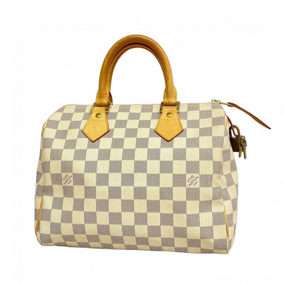 Louis Vuitton White Azur Speedy Damier White Handbag - Picture 1 of 9